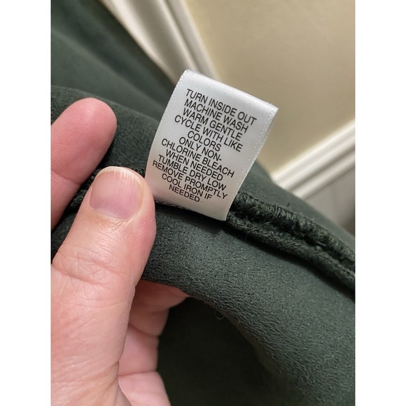 Rowm Mens Solid Bonded Knit Sherpa Full Zip Mockneck Vest Leaf Green Size M Soft - Picture 15 of 15